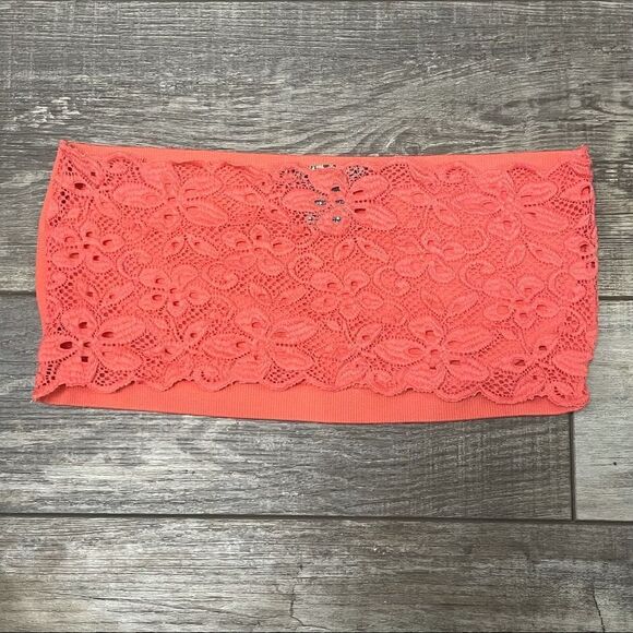 Soho Girls Coral Bandeau Bra Lace Back Size M/L - Picture 3 of 3
